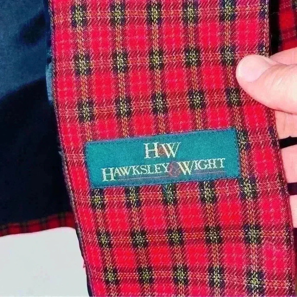 Hawksley & Wight Vintage Holiday Plaid Double Breasted Blazer size 8. - Picture 2 of 3